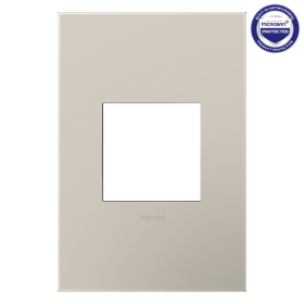 Pass & Seymour adorne AWP1G2GG4 adorne Greige 1-Gang Screwless Wall Plate with Microban