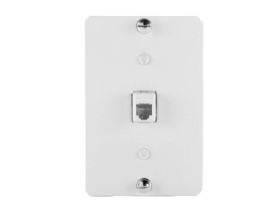 Pass & Seymour WP2002-WH WP Series Phone Wallplate, 1 Gang, 4.49 in L x 3/4 in W, Plastic, Wall Box Mount