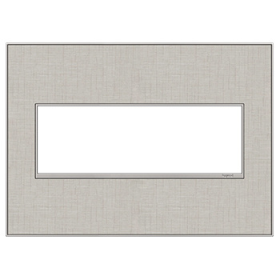 Pass & Seymour adorne AWM3GTL4 adorne True Linen 3-Gang Screwless Wall Plate