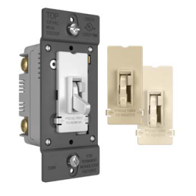 Pass & Seymour TSD703PTC Toggle Slide Dimmer Incandescent Single Pole /3-Way 700W Tri-Color TSD703PTC