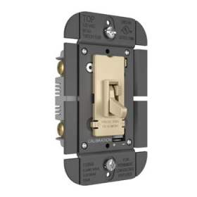 Pass & Seymour TSDLV1103PI Toggle Slide Dimmer Magnetic Low Voltage Single Pole / 3-Way 1100VA Ivory TSDLV1103PI