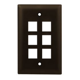 Pass & Seymour WP3406-BR Classic Keystone Wall Plate, 1 Gang, 4.69 in L x 2.94 in W, Plastic, Wall Mount