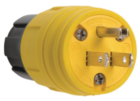 Pass & Seymour 14W47 15A 125V Watertight Straight Blade Plug Yellow