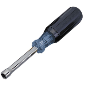 Ideal Nutmaster 35-294 Nut Driver, 3/8 in, Hollow Shank, Blue Cushion Grip Handle, Nickel Chrome Plated