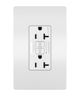 P&S 2097-W 20A SELF-TEST SPEC GFI RADIANT RECEPTACLE 125V WHITE