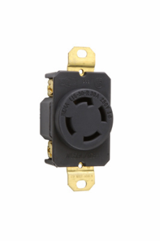 Pass & Seymour L1530R 30A NEMA L1530 Single Receptacle Twistlock 30 A 250 VAC 3W