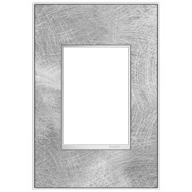 Pass & Seymour adorne AWM1G3SP4 adorne Spiraled Stainless 1-Gang+ Screwless Wall Plate