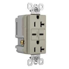 Pass & Seymour TR20USBCCNI Spec Grade Type C USB Charging Receptacle - Nickel TR20USBCCNI