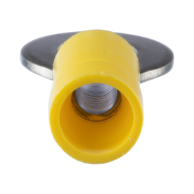 Panduit EV10-14RB-Q StrongHold Insulated Ring Terminal #12 - 10 AWG Conductor 1.23 In. Length Butted Seam/Funnel Entry Barrel