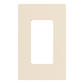 Lutron CW-1-LA Claro Single-Gang Rectangular Wallplate Light Almond