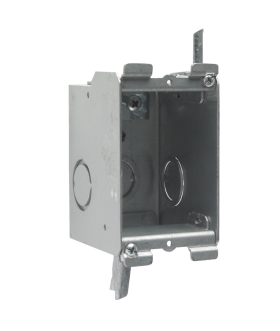 Pass & Seymour M-118W Old Work Switch and Outlet Box, Steel, 18 cu-in, 1 Gang, 4 Knockouts