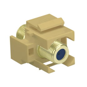 Pass & Seymour WP3482-IV Self Terminating/Keystone Insert F-Connector, Plastic, Ivory