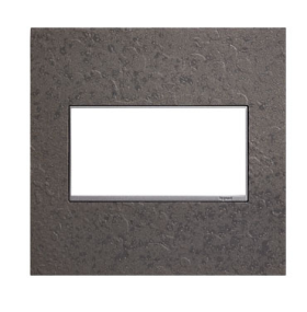 Pass & Seymour adorne AWM2GHFFE1 adorne 2-Gang Screwless Wall Plate in Hubbardton Forge Natural Iron