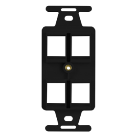 Pass & Seymour On-Q WP1064-BK 4 Port Keystone Duplex Type-106 Wall Strap Black WP1064-BK