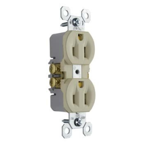 Pass & Seymour 3232I 15A/125V Trademaster Duplex Receptacle Ivory 3W