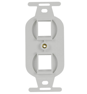 Pass & Seymour On-Q WP1062WH 2 Port Keystone Duplex Type-106 Wall Strap White