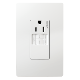 P&S 1597TRSGLW 15A Self-Test Tamper Resistant Spec Grade GFI Single Receptacle 125V White