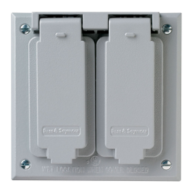 Pass & Seymour CA2-GS Heavy Duty Weatherproof Cover With Single Pole Toggle Switches, 4.6 in L x 4.58 in W, Die Cast Zinc