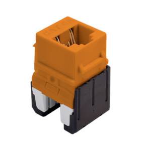 Pass & Seymour On-Q WP346AOR Cat 6a Quick Connect RJ45 Keystone Insert Orange