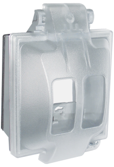 Pass & Seymour WIUC20-FRED Extra Duty Weatherproof While-In-Use Cover, 5-1/2 in L x 5.1 in W x 3.4 in D, Polycarbonate Glass