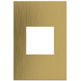 Pass & Seymour adorne AWC1G2BSB4 adorne Brushed Satin Brass 1-Gang Screwless Wall Plate