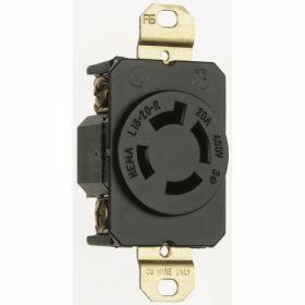 Pass & Seymour L1620R 20A NEMA L1620 Single Receptacle Twistlock 480 VAC 3W