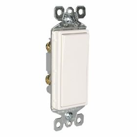 Pass & Seymour TradeMaster TM870-W Single Pole radiant 1-Gang Decorator Switch 120/277 VAC 15 A