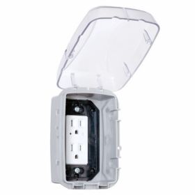 Intermatic WP3100C Plastic In-Use Weatherproof Cover Single-Gang Vertical/Horizontal Hinge 2-3/4 In. Clear