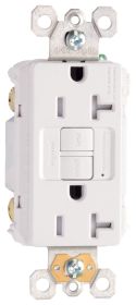 Pass & Seymour radiant 2097TRW radiant Tamper-Resistant 20A Duplex Self-Test GFCI Receptacle with SafeLock Protection White