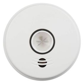 Kidde 21027314 P4010LDCS-W Wireless Interconnect Photoelectric Smoke Alarm With Egress Light 10 Year Lithium Battery Powered