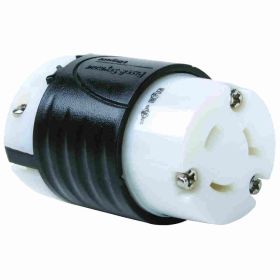 Pass & Seymour Turnlok L720-C 3-Phase Locking Connector 277 VAC 20 A 2 Poles 3 Wires Black/White