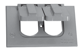 Crouse Hinds TP7207 1-Gang Horizontal Duplex Receptacle or Combination Switch Weatherproof Gray