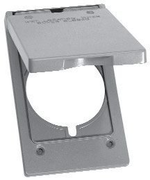 Crouse-Hinds TP7218 1-Gang Vertical 20/30/50Amp Single-Receptacle Weatherproof Outlet Box Cover