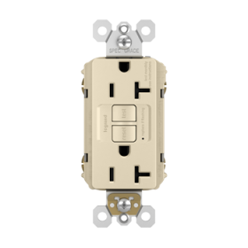 Pass & Seymour radiant 2097TRLA radiant Tamper-Resistant 20A Duplex Self-Test GFCI Receptacle with SafeLock Protection Light Almond