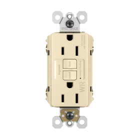 Pass & Seymour radiant 1597TRWRI radiant Tamper-Resistant Weather-Resistant 15A Duplex Self-Test GFCI Receptacles with SafeLock Protection Ivory