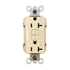 Pass & Seymour radiant 2097TRWRI radiant Tamper-Resistant Weather-Resistant 20A Duplex Self-Test GFCI Receptacles with SafeLock Protection Ivory