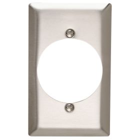 Pass & Seymour SS724 Power Outlet Receptacle Openings One Gang 302/304 Stainless Steel