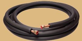 Great Lakes B14121225F 1/4 X 1/2 X 1/2 X 25' EZ-Roll Plus Black Coated Insulated Lines For Air Conditioning & Refrigeration