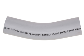 Kraloy 078570 40STD2530 2-1/2 In. 30-Degree Schedule 40 Plain End Standard Radius PVC Conduit Elbow