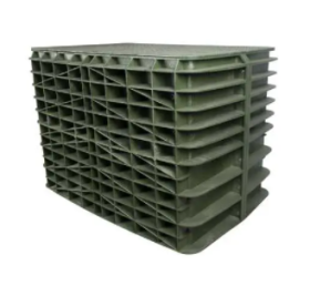 Pencell DT173015HDH005P3 Green HDPE 17x30x15 In. Underground Box Includes "ELECTRIC" Cover and Bolts 5K Rated