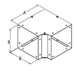 Hammond Mfg CWEL1090 Elbow 90 Degrees 10x10 Steel/Gray