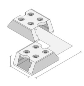 Diode LED DI-TB8-90-TTT-1 Tape Light Corner Connector 8mm Tape-to-Tape Terminal Block