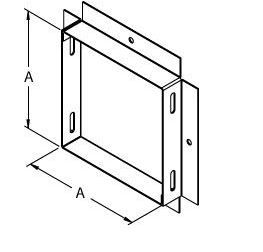 Hammond MFG CWAD10 Panel Adapter 10x10 Steel/Gray