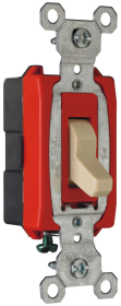 Pass & Seymour CS20AC1-I Single Pole Heavy Duty Toggle Switch 120/277 VAC 20 A 1/2 hp