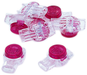 Ideal 85-925 IDC 3-Wire UR Red Butt Splice Jellybean Connectors 25 per Pack