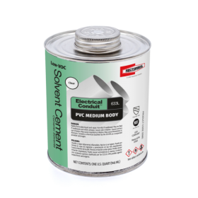 RectorSeal 55985 633L Medium Body PVC Electrical Conduit Solvent Cement 1 qt Can Clear 0.91