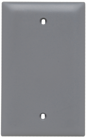 Pass & Seymour TP13GRY Blank Plates Box Mounted One Gang Gray Thermoplastic Plate