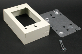 Wiremold V5741 1G 1-3/8"D Steel Wall Box Ivory