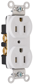 Pass & Seymour CRB5262W Construction Spec Grade Receptacles Back and Side Wire 15A 125V White 3W