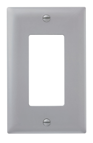 Pass & Seymour TradeMaster TP26-GRY Standard Wallplate 1 Gang Gray 5-1/2 in H x 2-15/16 in W Thermoplastic